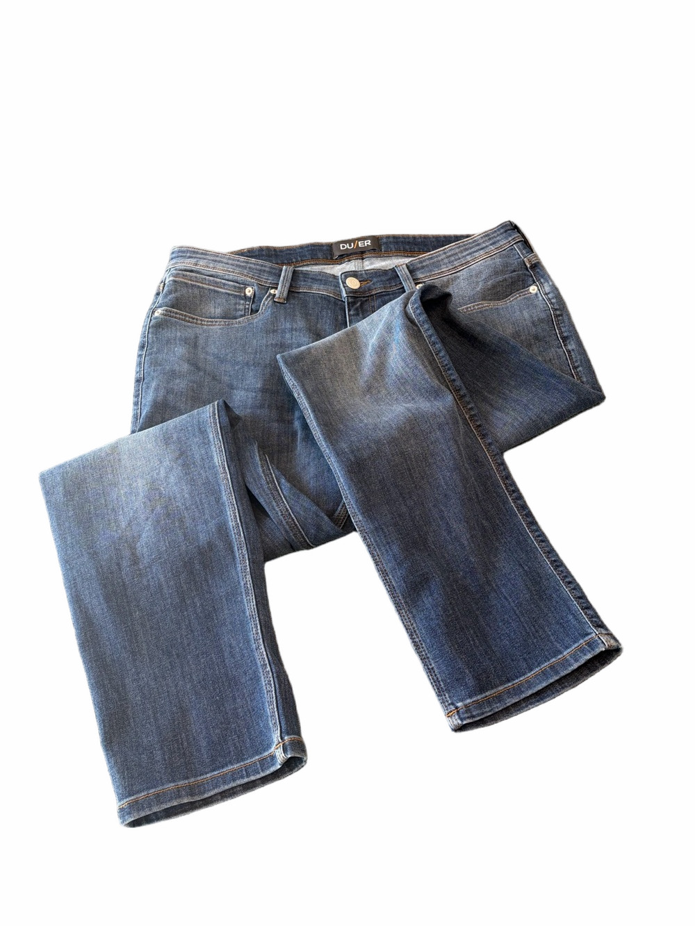 Duer Mens Blue Straight-Leg Jeans Size 36